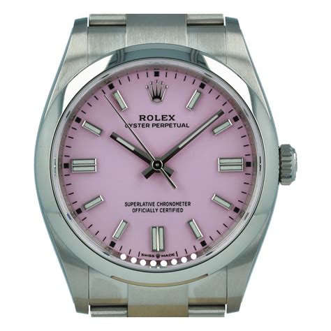 womens rolex with pink face|rolex op 36 candy pink.